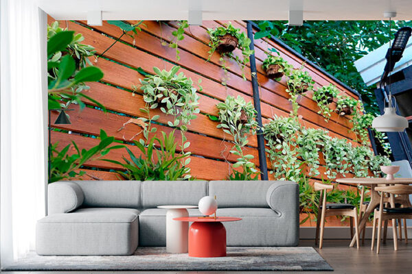 imagen de Fotomural pared con flores en decoracionesenvinilo.com