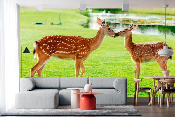 imagen de Fotomural familia ciervos en decoracionesenvinilo.com