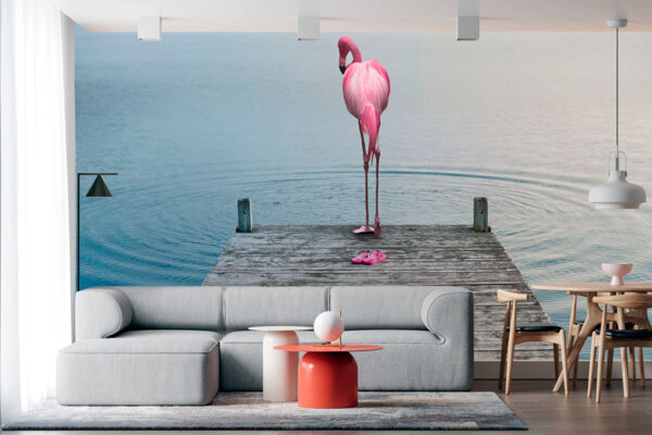 imagen de Fotomural flamenco rosa en decoracionesenvinilo.com
