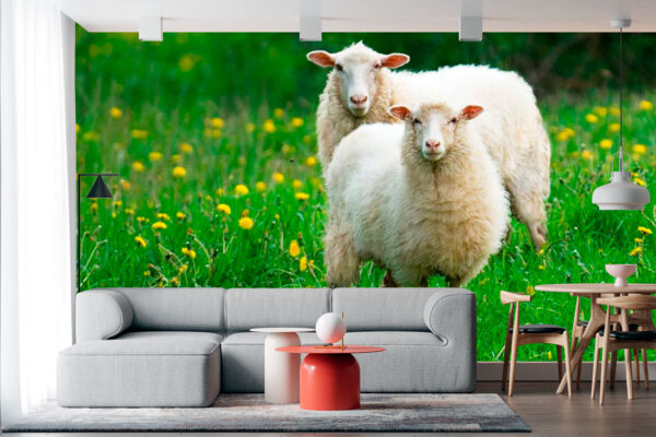 imagen de Fotomural pareja ovejas en decoracionesenvinilo.com