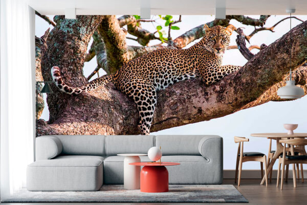 imagen de Fotomural leopardo árbol en decoracionesenvinilo.com