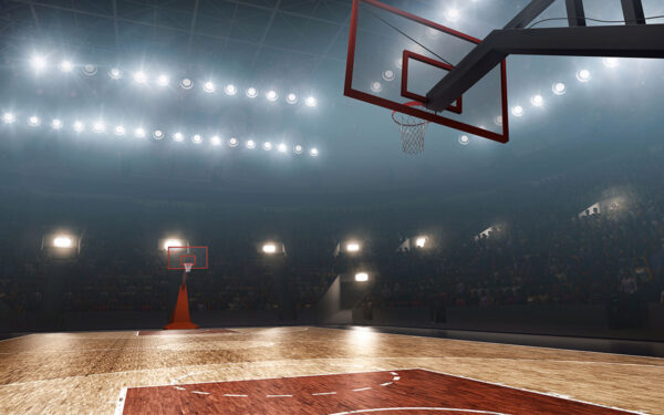 imagen de Fotomural cancha de baloncesto en decoracionesenvinilo.com