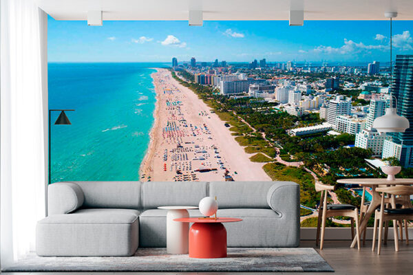 imagen de Fotomural hotel en playa en decoracionesenvinilo.com