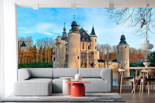 imagen de Fotomural castillo lago en decoracionesenvinilo.com