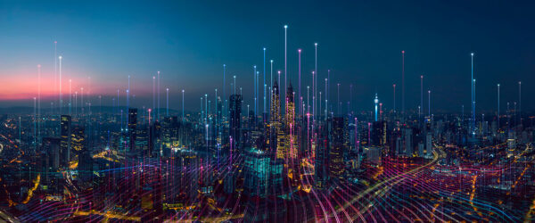 imagen de Fotomural paisaje nocturno neón en decoracionesenvinilo.com