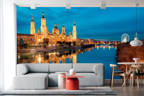 imagen de Fotomural El Pilar noche en decoracionesenvinilo.com