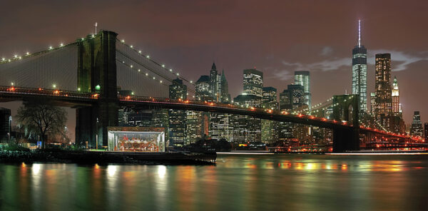 imagen de Fotomural New York luces noche en decoracionesenvinilo.com