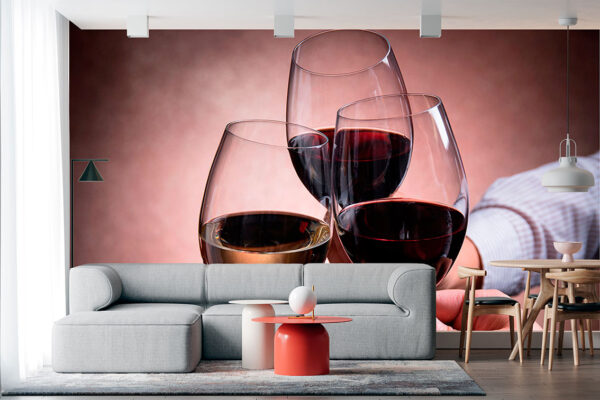 imagen de Fotomural reunión amigos con vino en decoracionesenvinilo.com