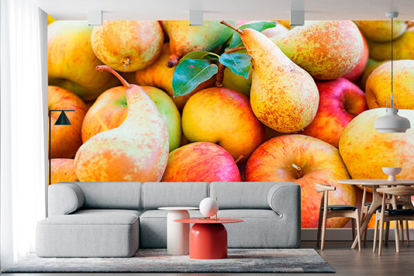 imagen de Fotomural peras y manzanas en decoracionesenvinilo.com