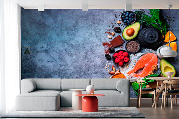 imagen de Fotomural variedad de alimentos en decoracionesenvinilo.com