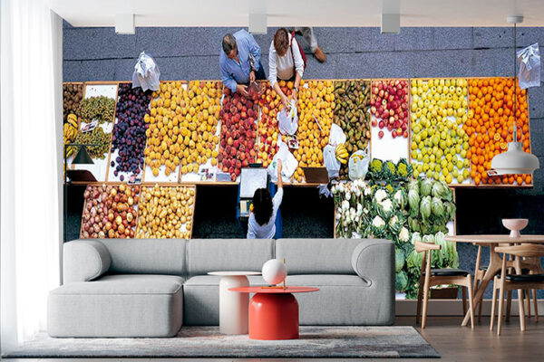 imagen de Fotomural puesto de comida en decoracionesenvinilo.com