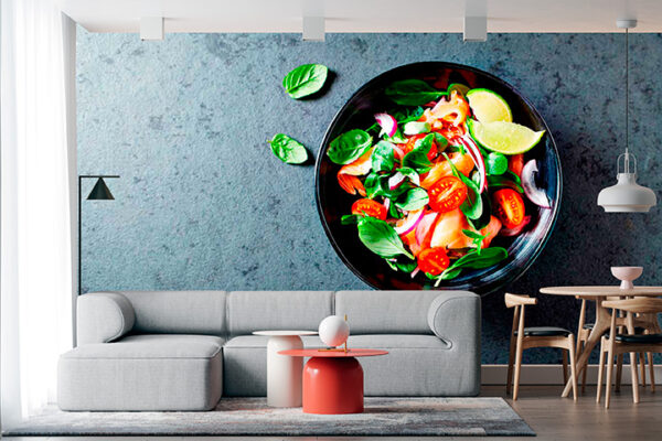 imagen de Fotomural plato de ensalada en decoracionesenvinilo.com