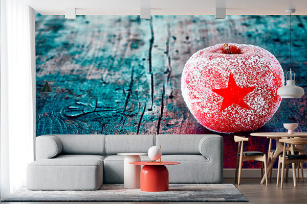 imagen de Fotomural manzana congelada en decoracionesenvinilo.com