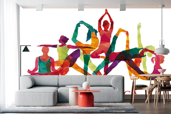 imagen de Fotomural gente en yoga en decoracionesenvinilo.com