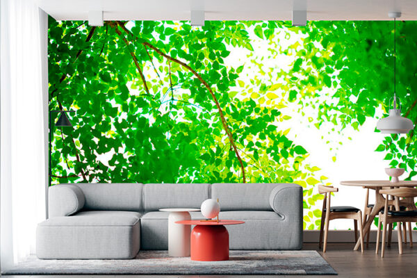 imagen de Fotomural rama hojas de arbol en decoracionesenvinilo.com