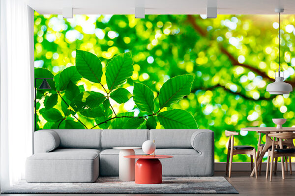 imagen de Fotomural hojas de arbol en decoracionesenvinilo.com