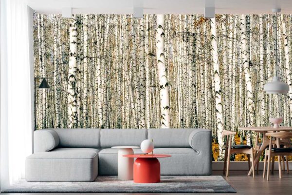 imagen de Fotomural arboles blancos en decoracionesenvinilo.com