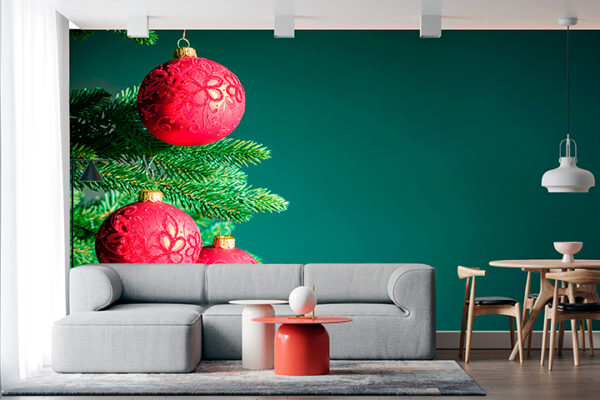 imagen de Fotomural bolas de Navidad en decoracionesenvinilo.com