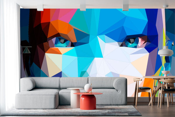 imagen de Fotomural mujer abstracta estilo cubista en decoracionesenvinilo.com