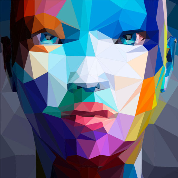 imagen de Fotomural mujer abstracta estilo cubista en decoracionesenvinilo.com