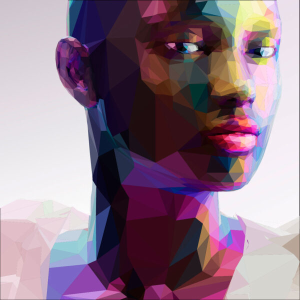 imagen de Fotomural rostro persona estilo cubista en decoracionesenvinilo.com