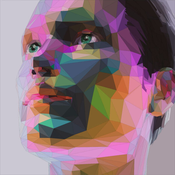 imagen de Fotomural rostro mujer cubista en decoracionesenvinilo.com