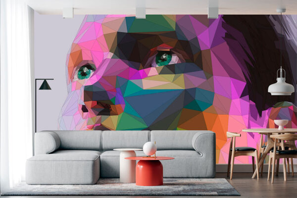 imagen de Fotomural rostro mujer cubista en decoracionesenvinilo.com