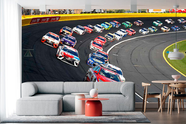 imagen de Fotomural carrera coches Nascar en decoracionesenvinilo.com
