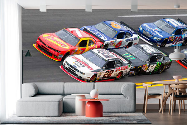 imagen de Fotomural coches carrera Nascar en decoracionesenvinilo.com