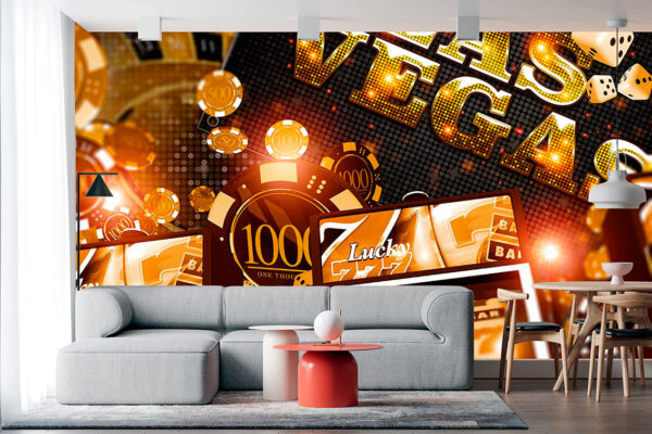 imagen de Fotomural Las Vegas dorado en decoracionesenvinilo.com