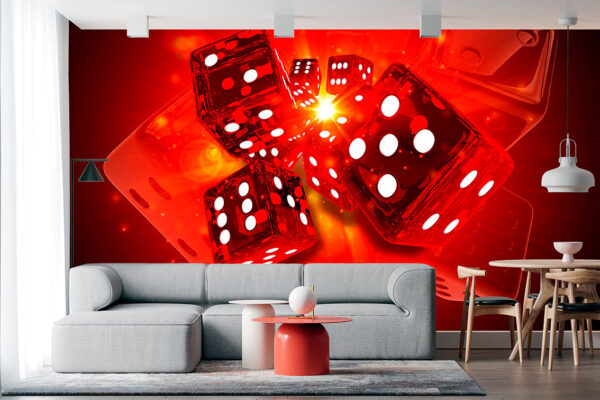 imagen de Fotomural dados rojos en decoracionesenvinilo.com