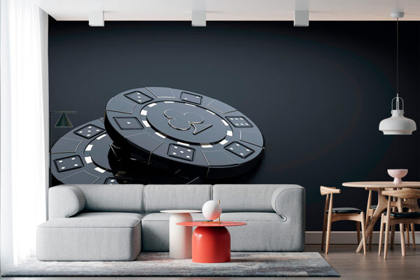 imagen de Fotomural fichas negras en decoracionesenvinilo.com