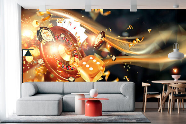 imagen de Fotomural juego dorado Las Vegas en decoracionesenvinilo.com