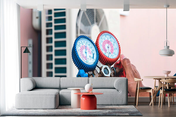 imagen de Fotomural midiendo presión en decoracionesenvinilo.com