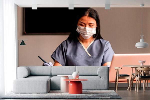 imagen de Fotomural asistente medica en decoracionesenvinilo.com