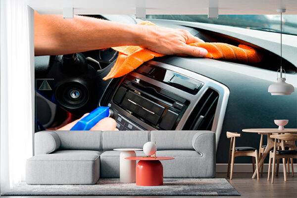 imagen de Fotomural limpieza interior coche en decoracionesenvinilo.com