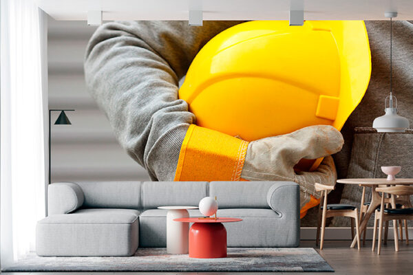 imagen de Fotomural casco de obrero en decoracionesenvinilo.com