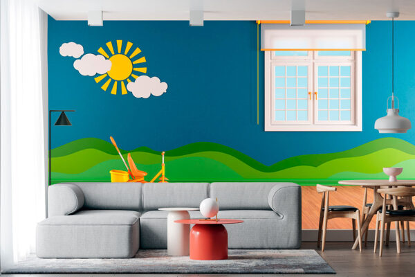imagen de Fotomural día soleado infantil en decoracionesenvinilo.com