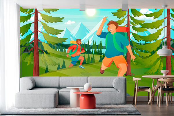 imagen de Fotomural excursión infantil en decoracionesenvinilo.com