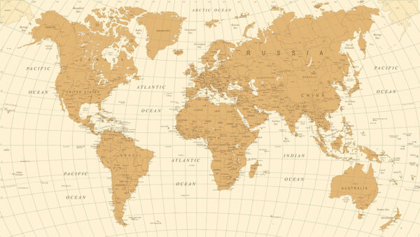 imagen de Fotomural mapa mundo vintage en decoracionesenvinilo.com