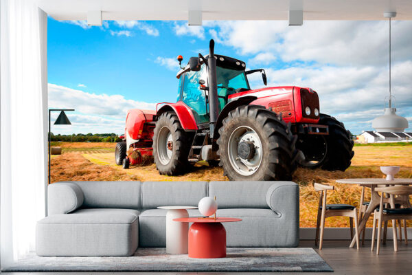 imagen de Fotomural tractor en campo en decoracionesenvinilo.com