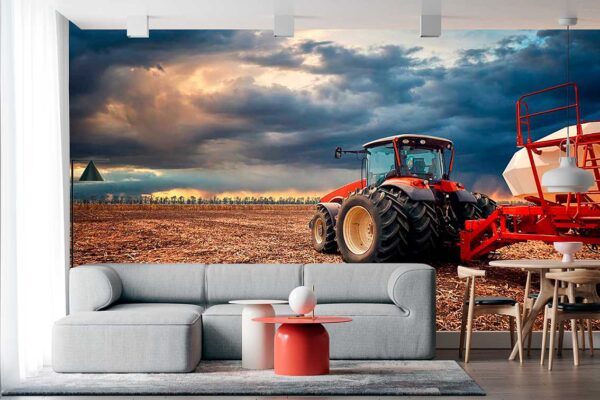 imagen de Fotomural tractor en campo 2 en decoracionesenvinilo.com