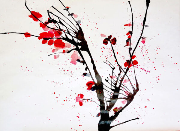 imagen de Fotomural flor pintura china en decoracionesenvinilo.com