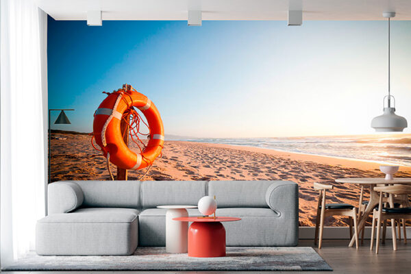 imagen de Fotomural salvavidas al mar en decoracionesenvinilo.com