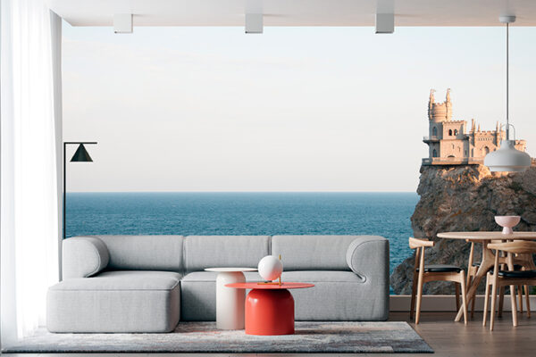 imagen de Fotomural castillo acantilado en decoracionesenvinilo.com
