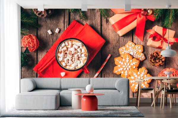 imagen de Fotomural comida navideña en decoracionesenvinilo.com