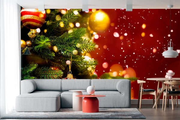 imagen de Fotomural adornos de Navidad en decoracionesenvinilo.com