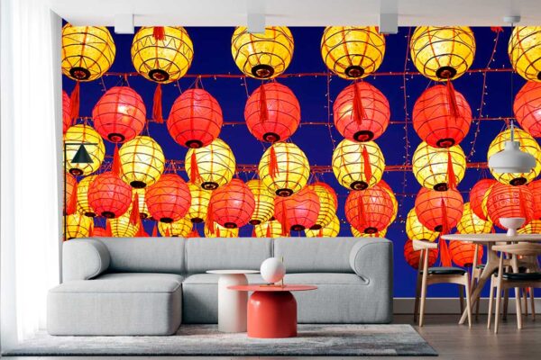 imagen de Fotomural farolillos chinos en decoracionesenvinilo.com
