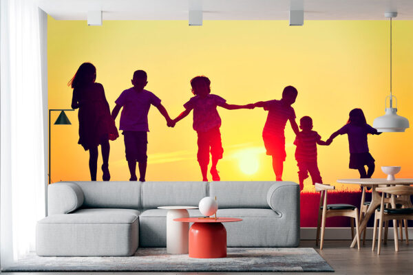 imagen de Fotomural niños jugando en decoracionesenvinilo.com