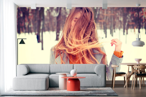 imagen de Fotomural mujer cara oculta en decoracionesenvinilo.com